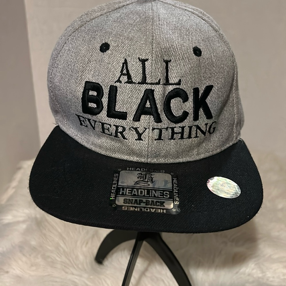 Headlines All Black Everything Snap-Back Black Gr… - image 2